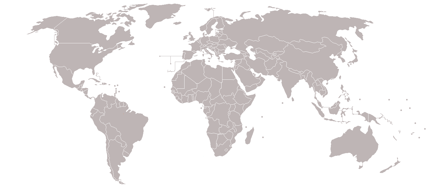 World map with national borders